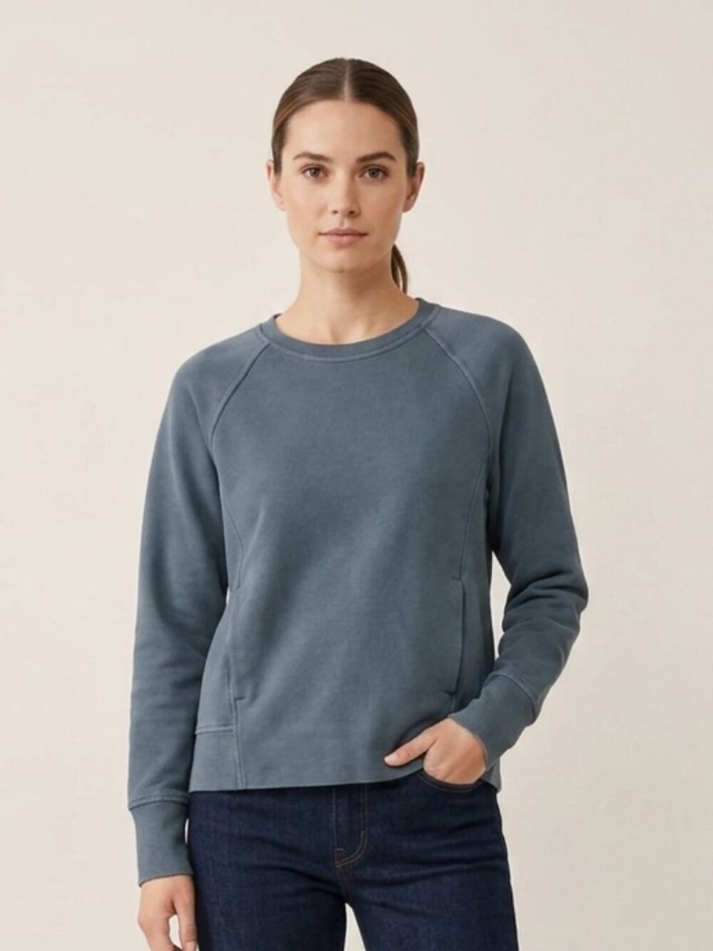 Lululemon Back To It Crew Sweater in Steel Blue